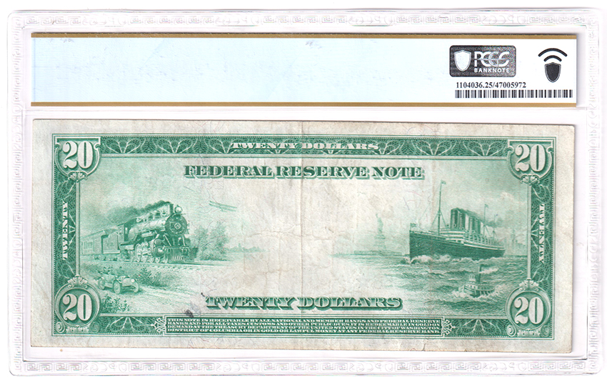 1914 $20 Richmond Blue Seal Star Fr# 982* - PCGS VF-25