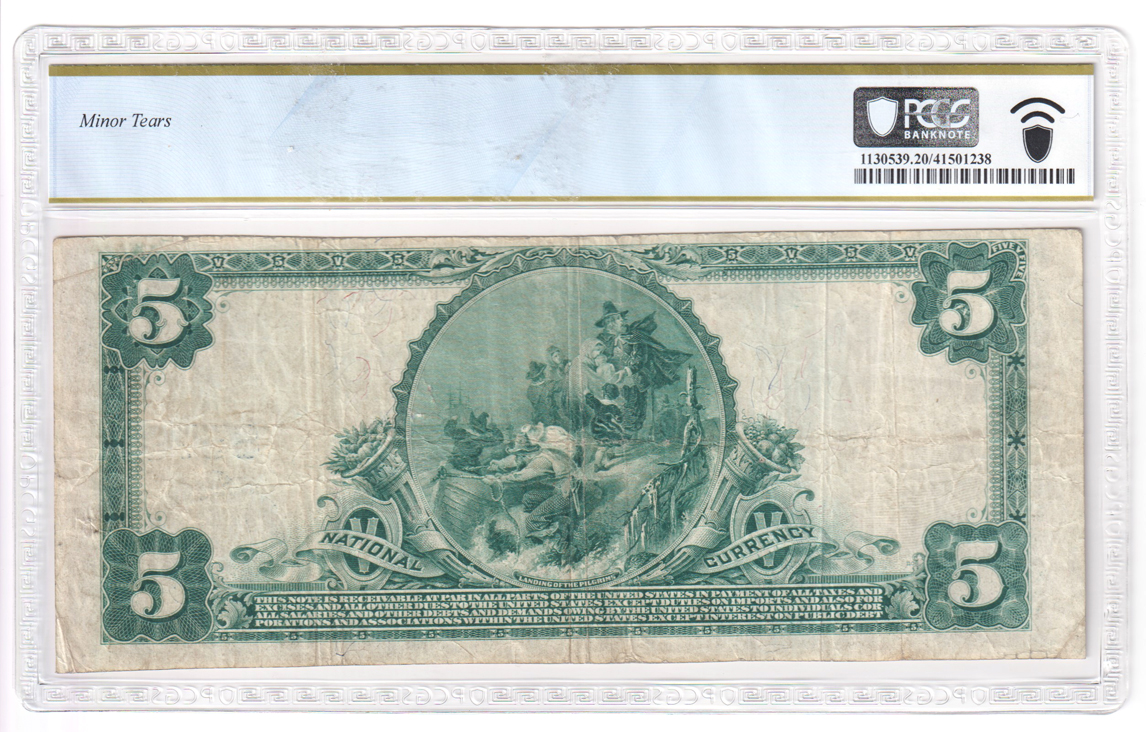 1902 $5 Blue Seal - Georgetown, KY Charter #8579 - PCGS VF-20/minor tears