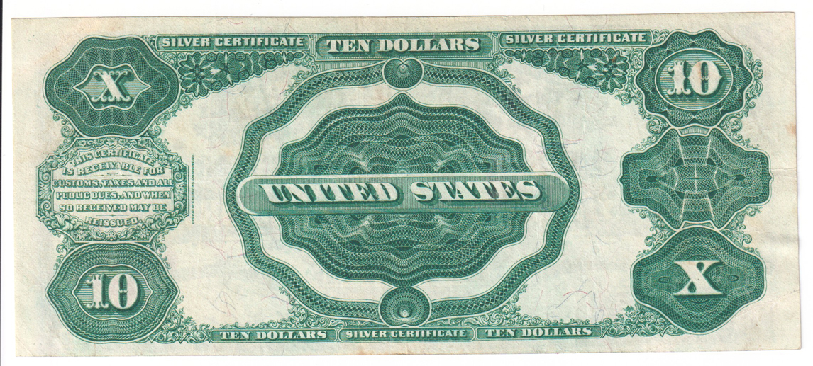 1891 $10 Tombstone - VF/stains lightened