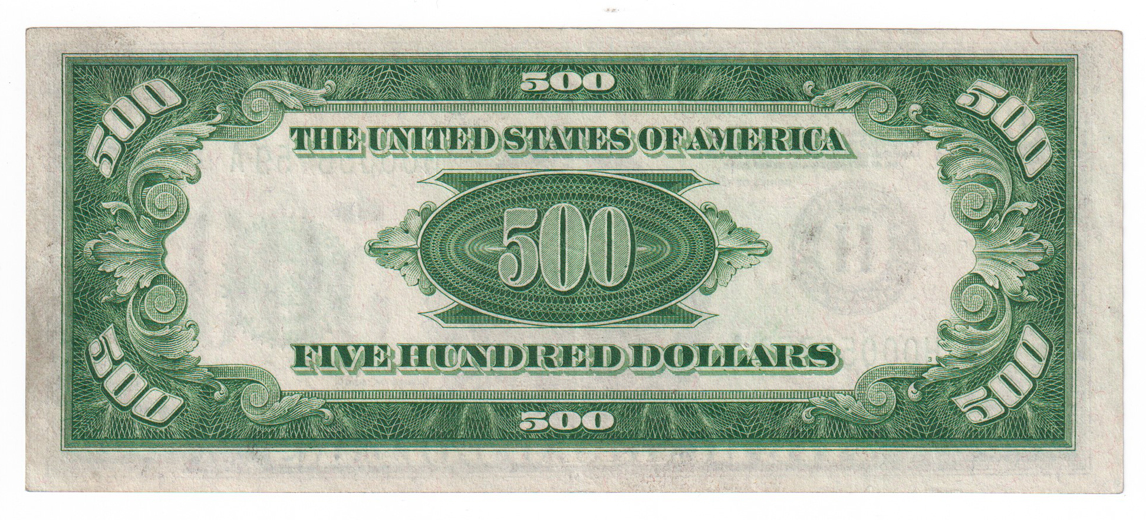 1934-A $500 St. Louis - XF/staple removed