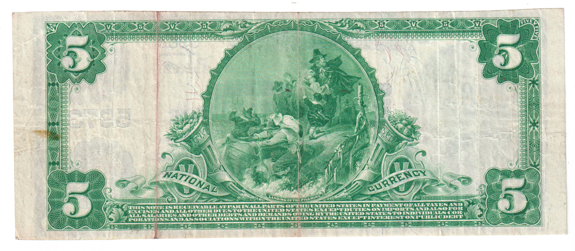 1902 $5 Blue Seal - Monett, MO Charter #5973 - VF