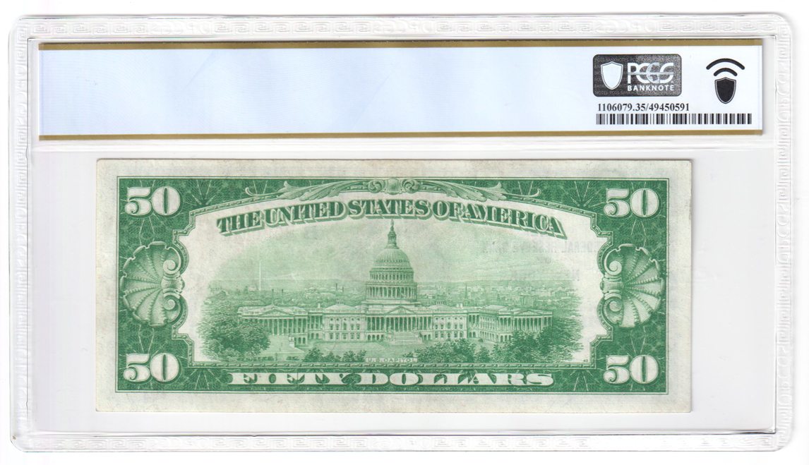 1929 $50 New York Star Fr# 1880-B* - PCGS VF-35