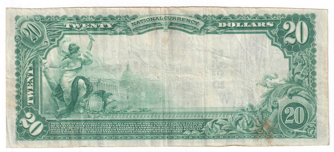1902 $20 Blue Seal - Norman, OK Charter #5248 - VF/pinhole