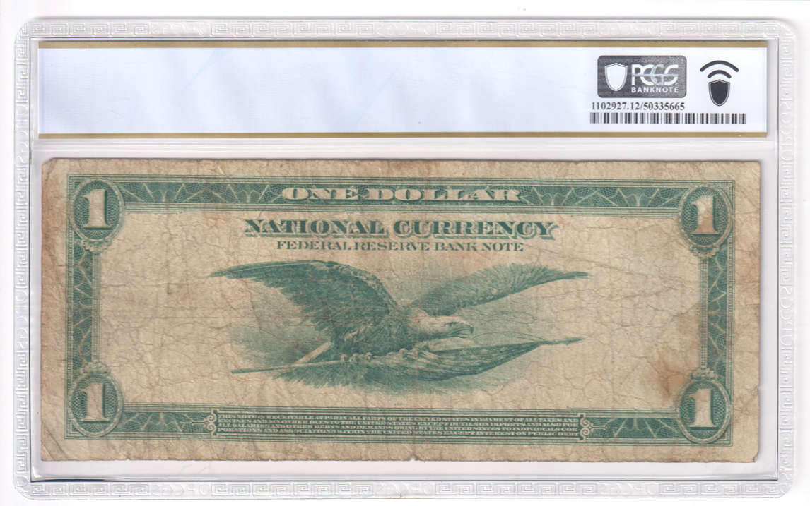 1918 $1 New York Star Fr# 712* - PCGS F-12