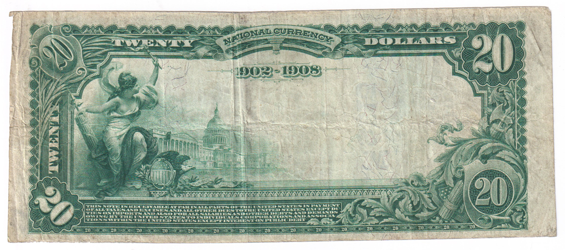 1902 $20 Blue Seal Date Back - Springfield, MO Charter #9315 - VF