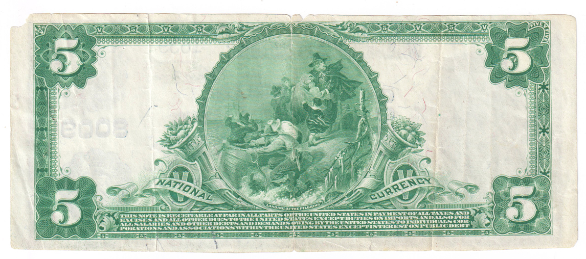 1902 $5 Blue Seal - Bethany, MO Charter #8009 - VF/damaged