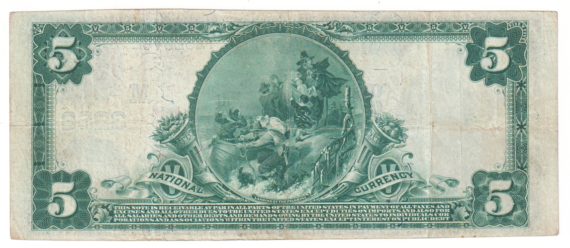 1902 $5 Blue Seal - Maryville, MO Charter #3268 - VF