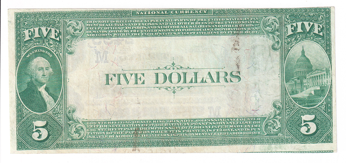 1882 $5 Date Back - Cincinnati, OH Charter #2495 - XF/stains