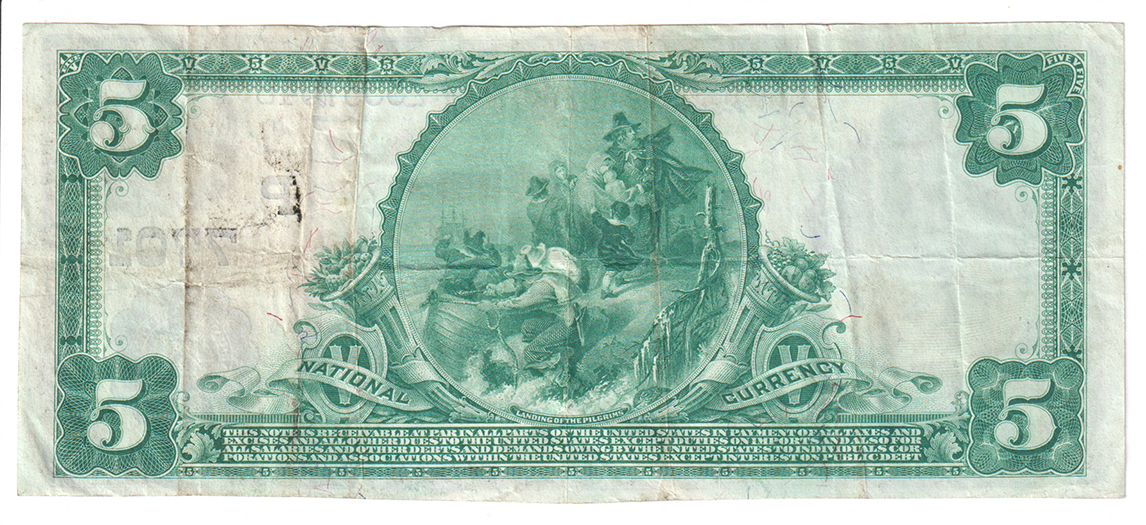 1902 $5 Blue Seal - Medford, OR Charter #7701 - VF/minor stain