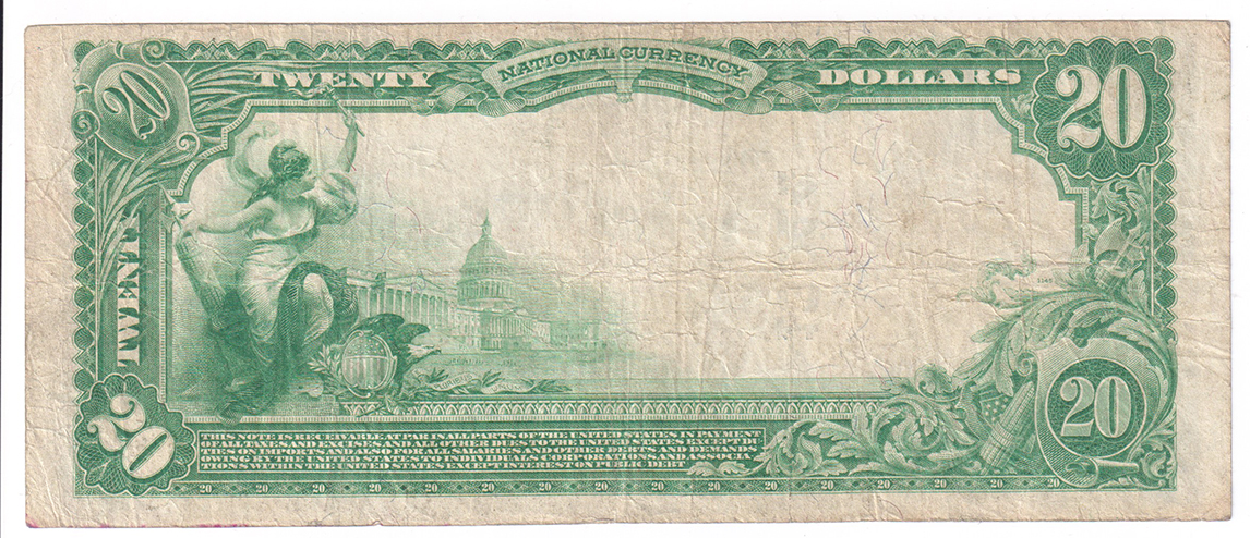 1902 $20 Blue Seal - San Francisco, CA Charter #13044 - VF