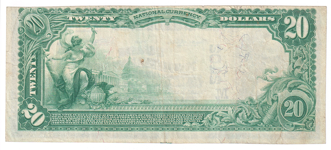1902 $20 Blue Seal - Mount Sterling, IL Charter #2402 - VF