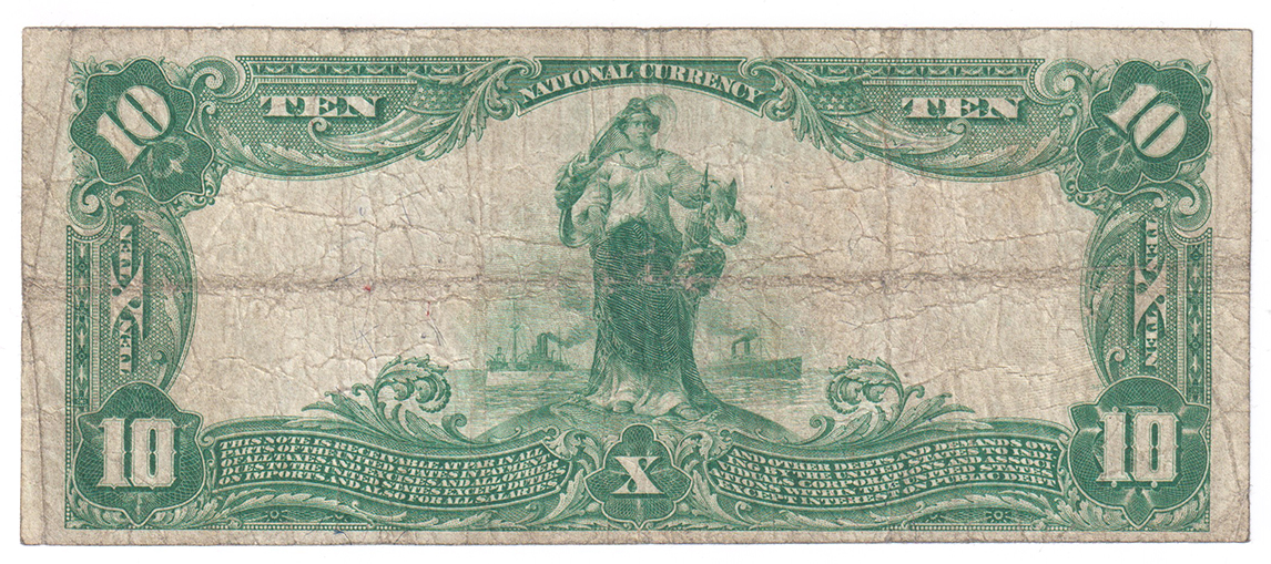 1902 $10 Blue Seal - Carbondale, IL Charter #4904 - F/pinholes