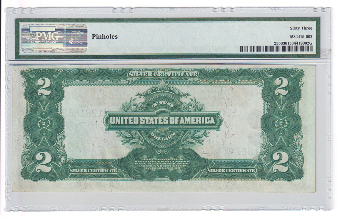 1899 $2 Fr# 255 - PMG ChCU-63/pinholes