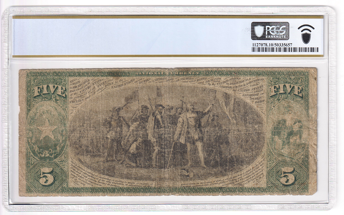 1875 $5 - Dallas, TX Charter #2455 - PCGS VG-10