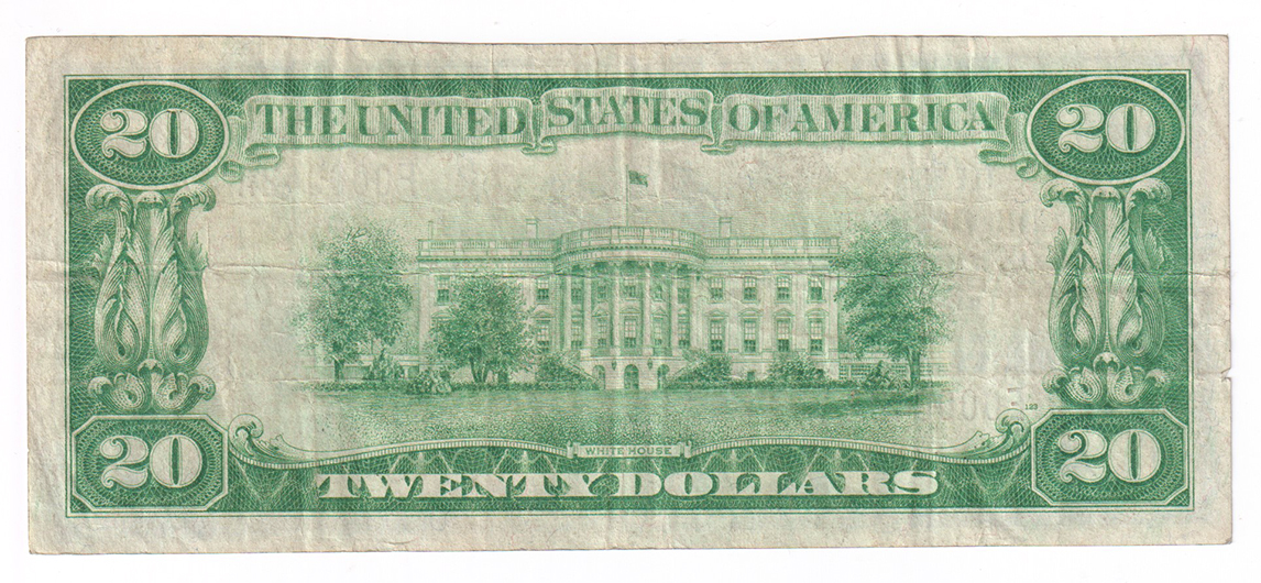 1929 $20 Type 1 - Carrier Mills, IL Charter #8015 - VF