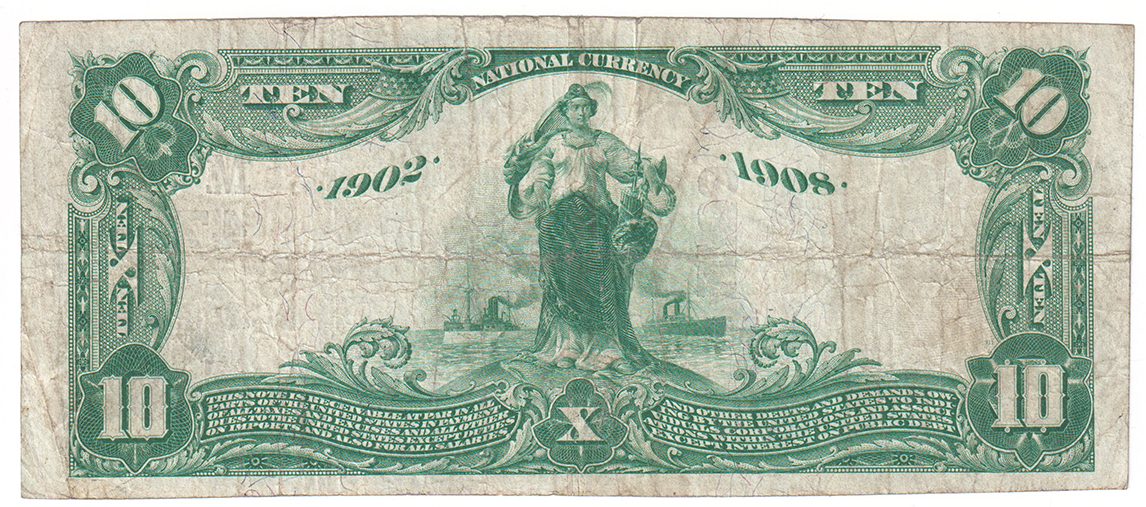 1902 $10 Blue Seal Date Back - Marshall, IL Charter #4759 - F