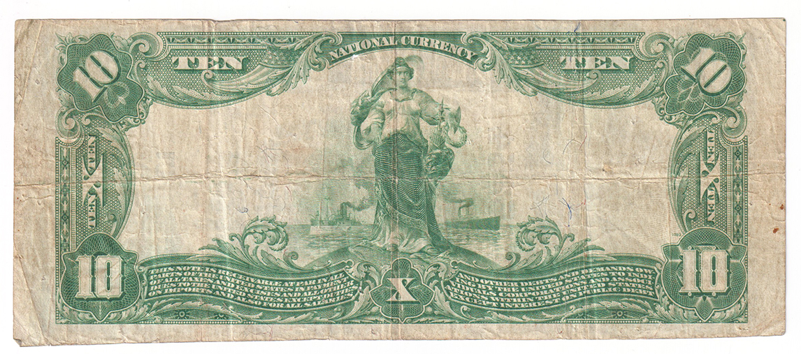 1902 $10 Blue Seal - Metropolis, IL Charter #5254 - VF/numerous pinholes