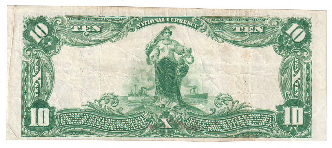 1902 $10 Blue Seal - Metropolis, IL Charter #8745 - VF