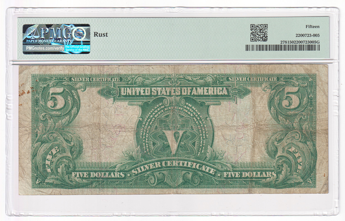 1899 $5 Chief Fr# 278 - PMG F-15/rust