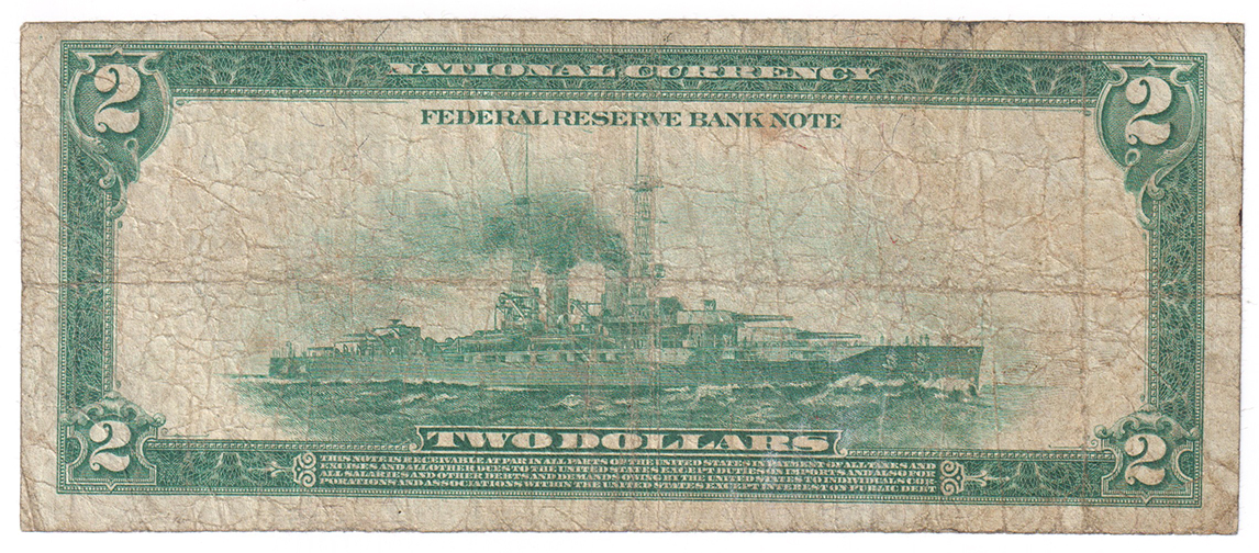 1918 $2 Philadelphia Battleship - F