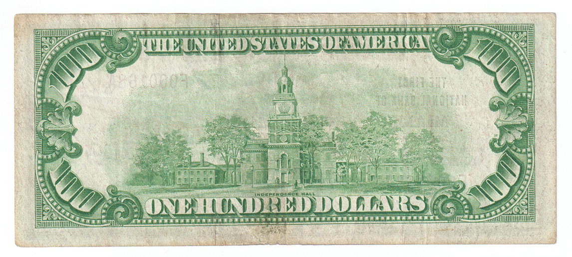 1929 $100 Type 1 - Miami, FL Charter #6370 - VF