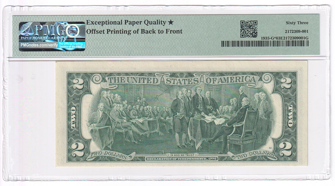Error Currency - 1976 $2 Chicago Star Offset Printing Fr# 1935-G* - PMG ChCU-63 Star EPQ