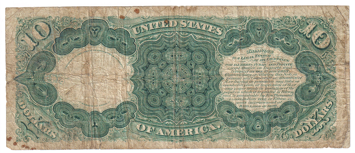 1880 $10 - F/stains