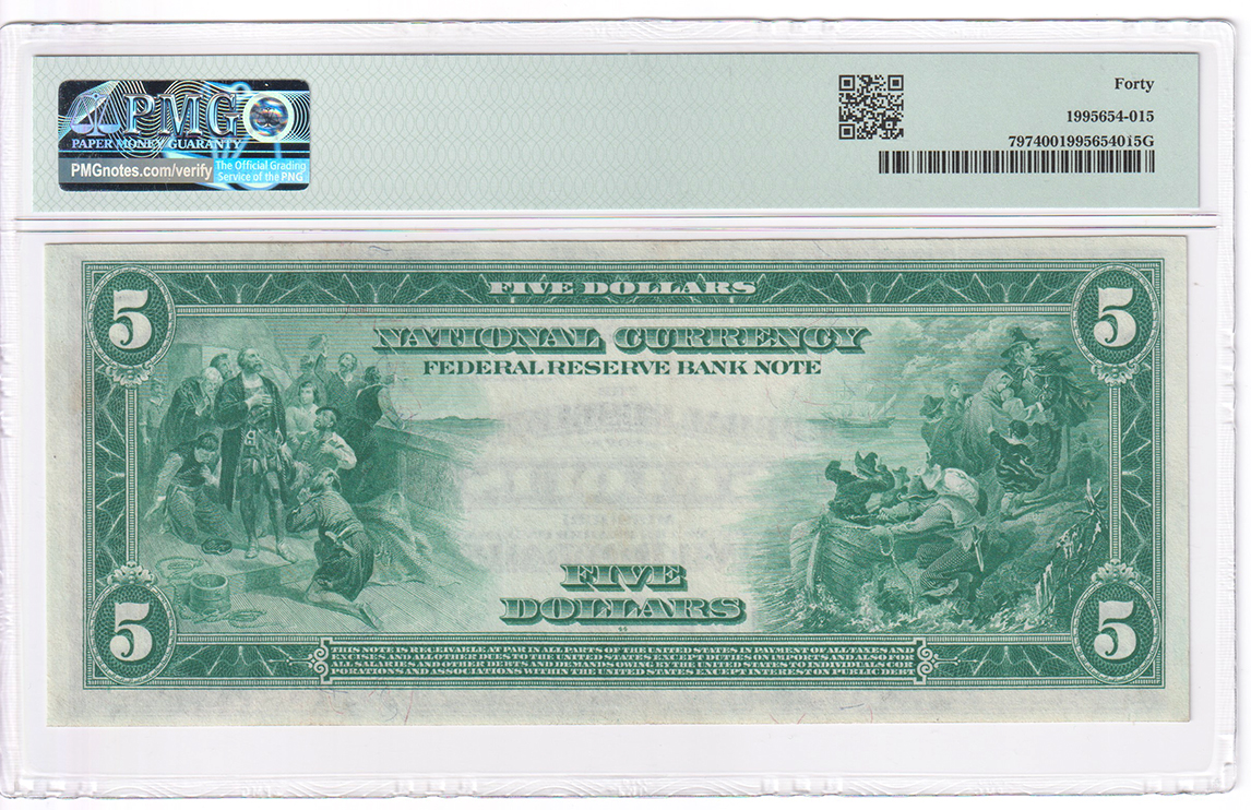 1918 $5 St. Louis Fr# 797 - PMG XF-40
