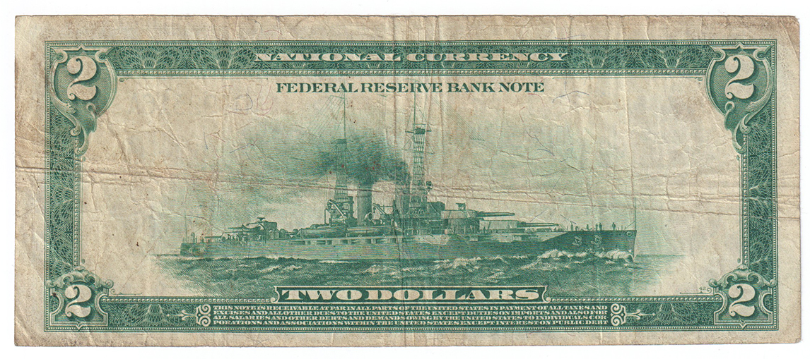 1918 $2 Cleveland Battleship - F