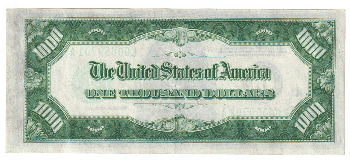 1934 $1,000 San Francisco - XF
