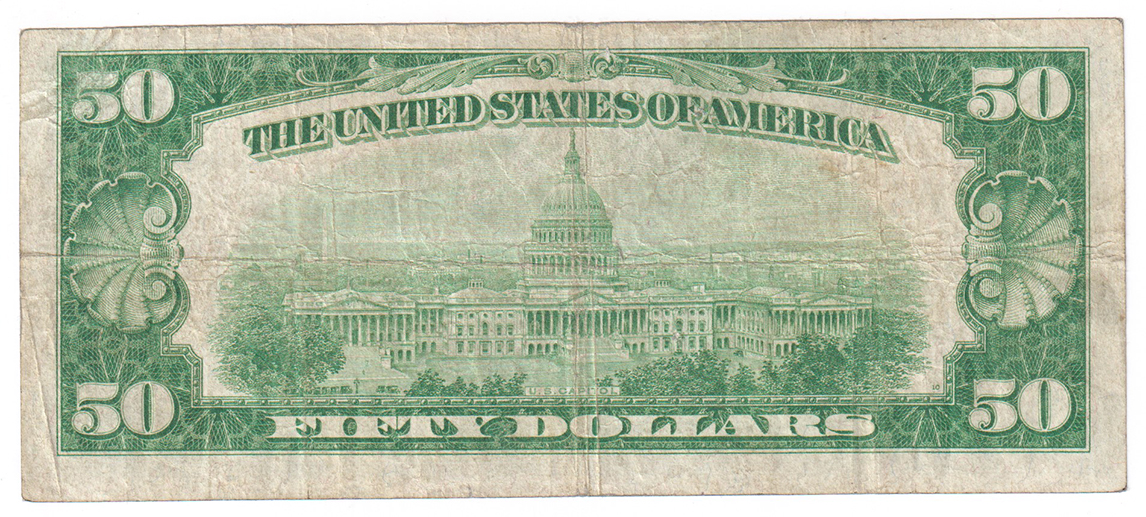 1928 $50 - F/pinholes