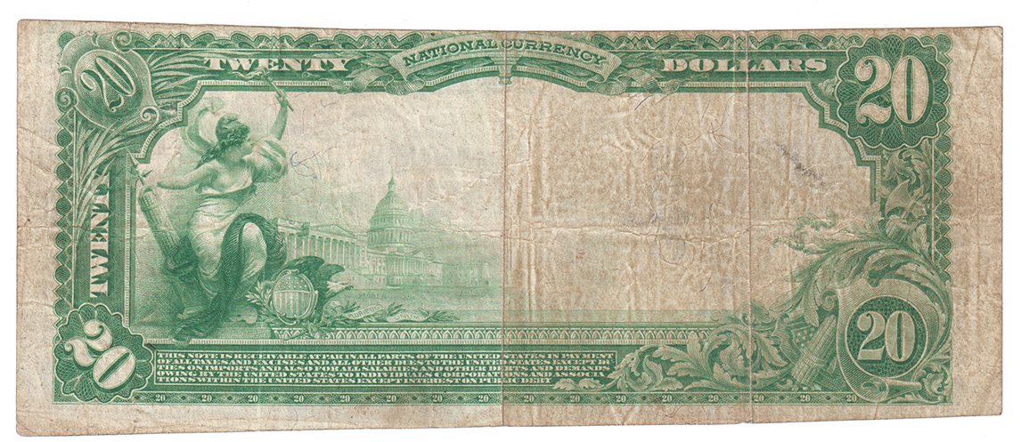 1902 $20 Blue Seal - Chillicothe, MO Charter #3686 - F/stained