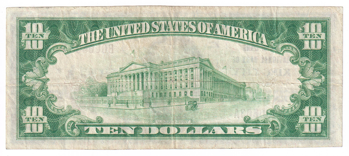 1929 $10 Type 1 - King City, MO Charter #6383 - VF
