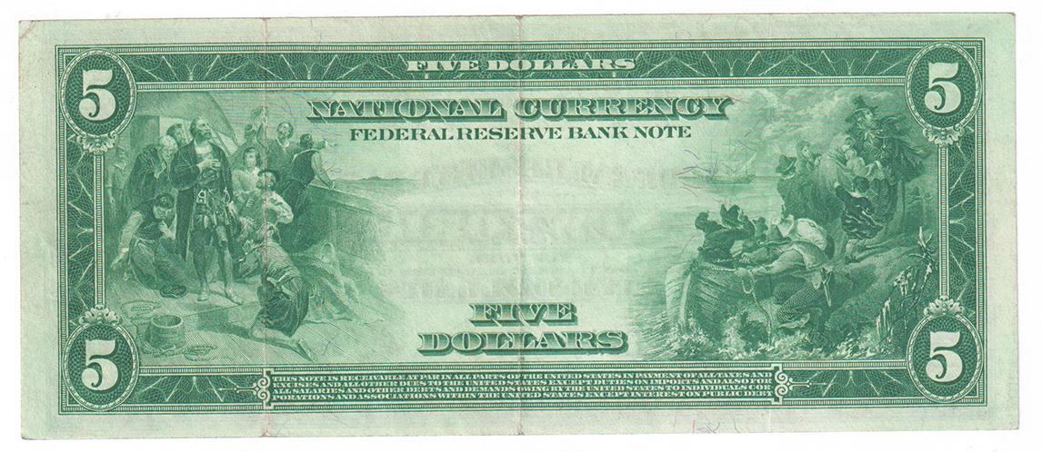 1918 $5 New York - XF