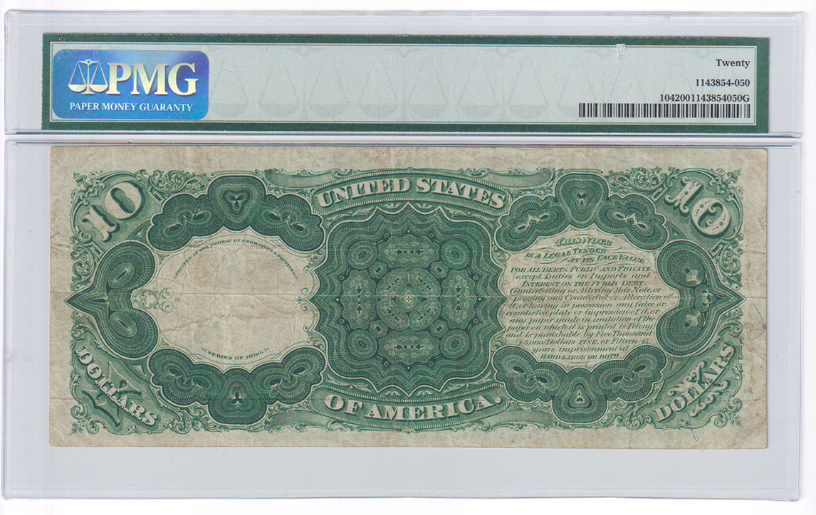 1880 $10 Fr# 104 - PMG VF-20