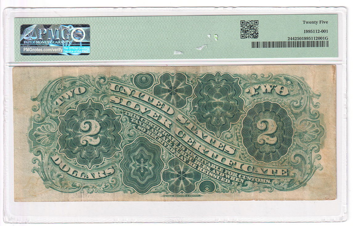 1886 $2 Fr# 244 - PMG VF-25