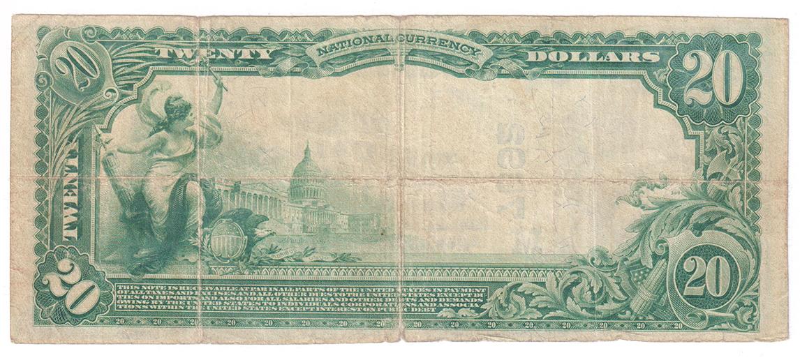 1902 $20 Blue Seal - Sullivan, IL Charter #7692 - F