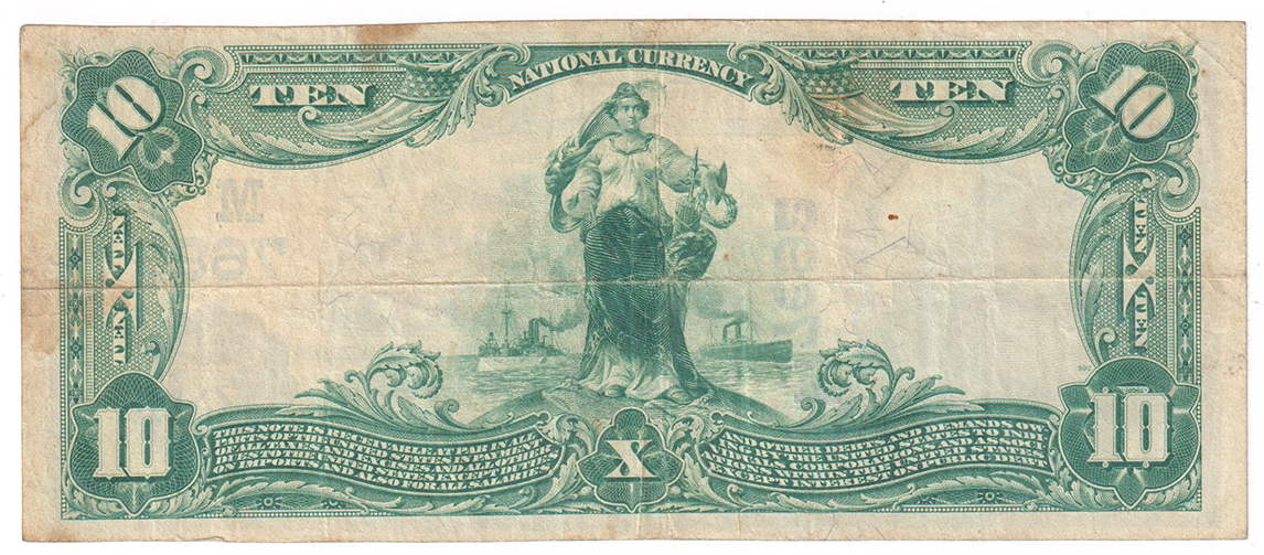 1902 $10 Blue Seal - Sullivan, IL Charter #7692 - VF/minor stains