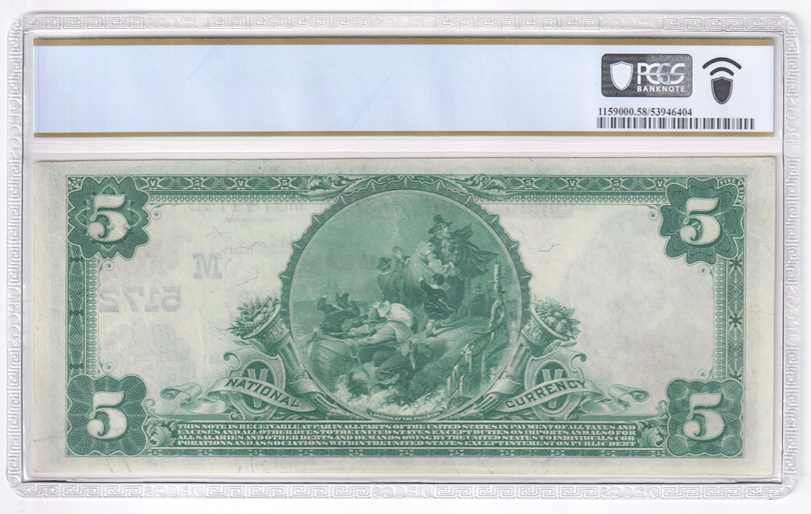 1902 $5 Blue Seal - St. Louis, MO Charter #5172 - PCGS AU-58/PPQ
