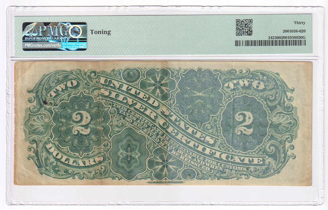 1886 $2 Fr# 242 - PMG VF-30/toning