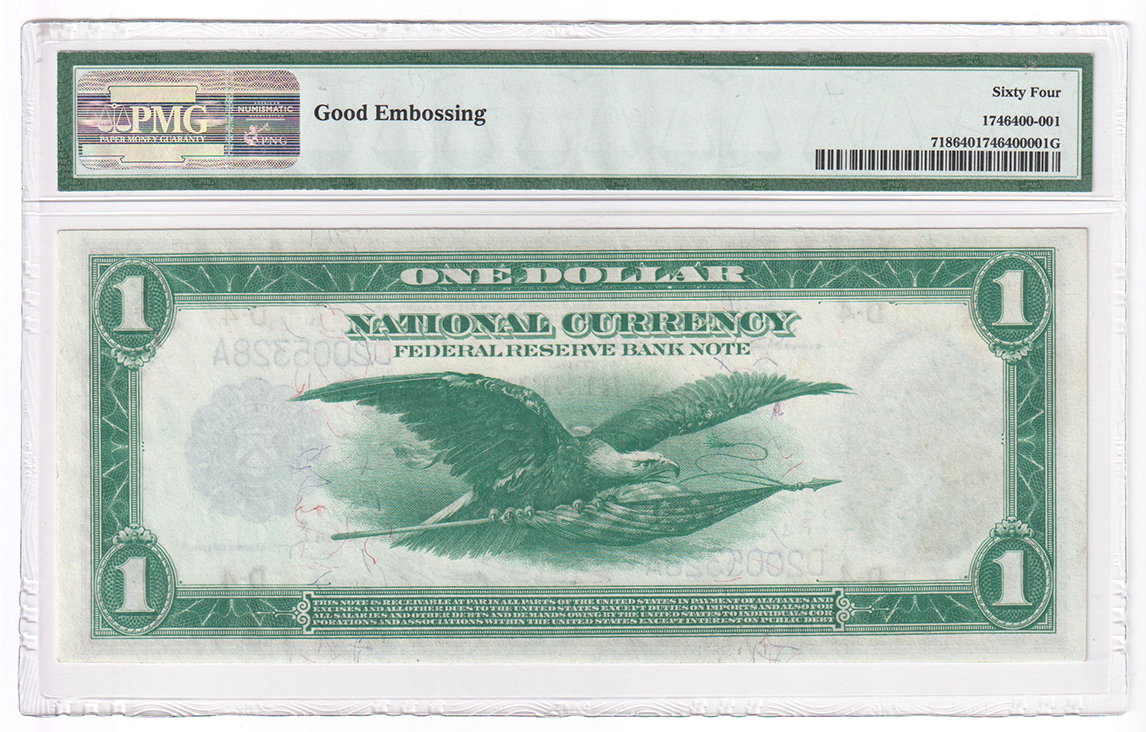 1918 $1 Cleveland Fr# 718 - PMG ChCU-64 Good Embossing