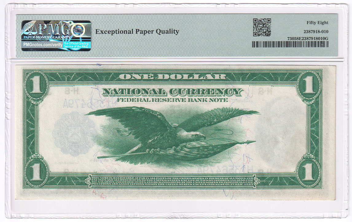 1918 $1 St. Louis Fr# 730 - PMG AU-58 EPQ