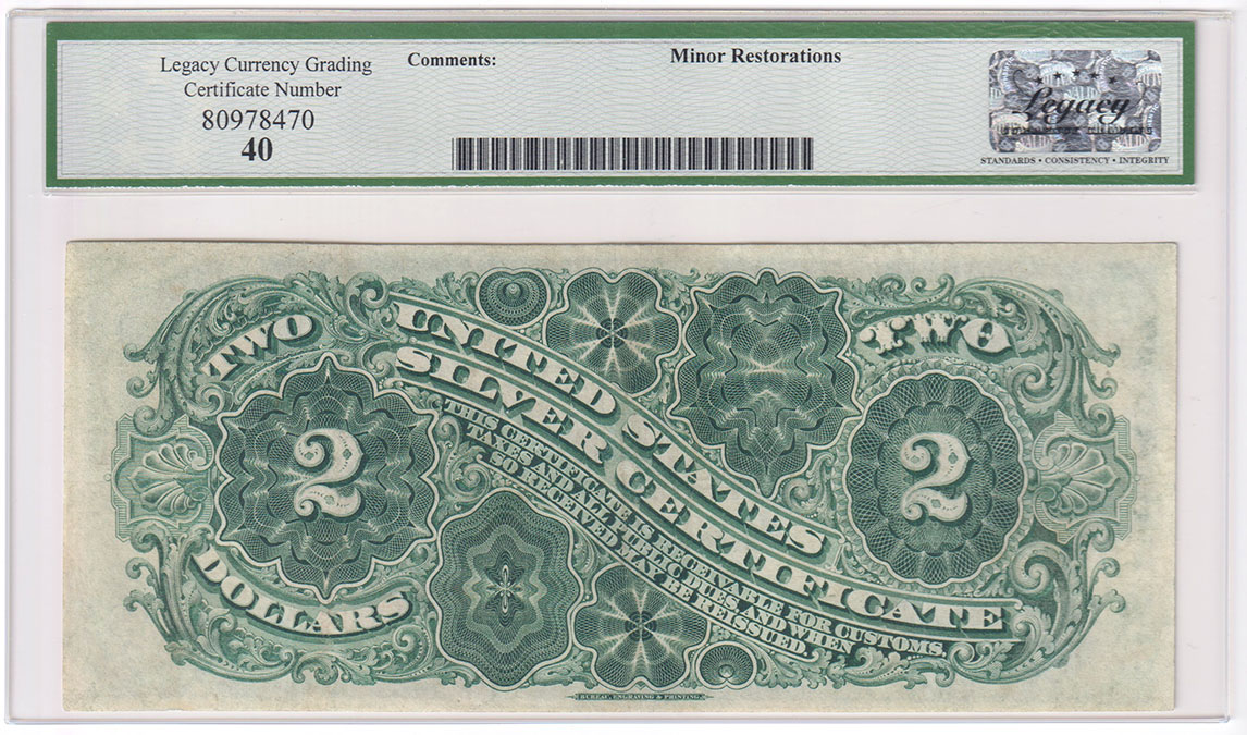 1886 $2 Fr# 242 - Legacy XF-40/minor restorations