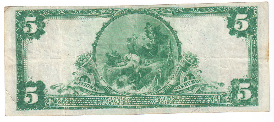 1902 $5 Blue Seal - Sparta, WI Charter #11463 - VF